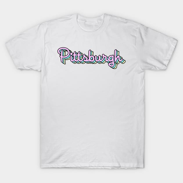 Pittsburgh Retro T-Shirt by lolosenese